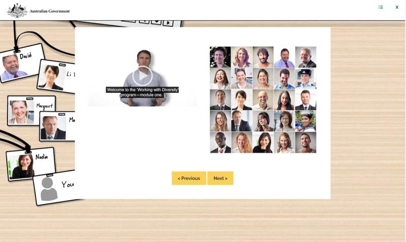 Online learning screen