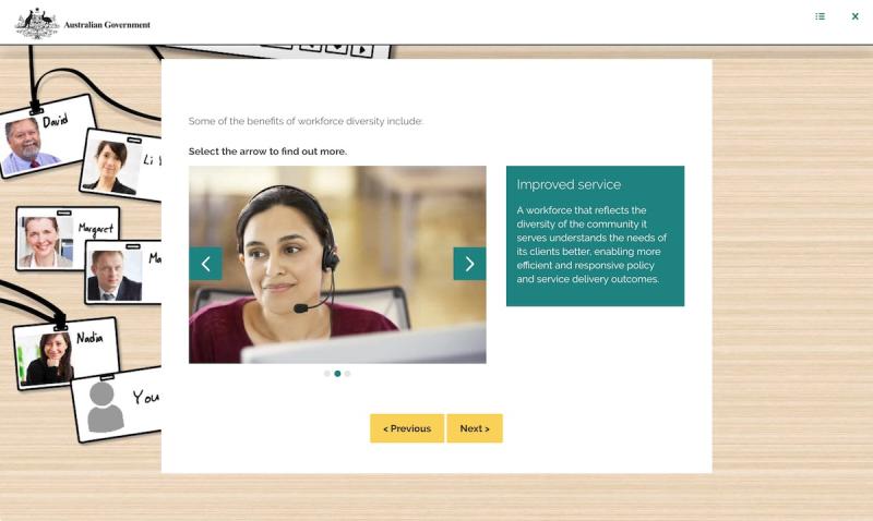 Online learning screen