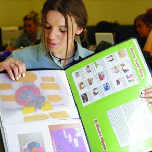 Girl shows work